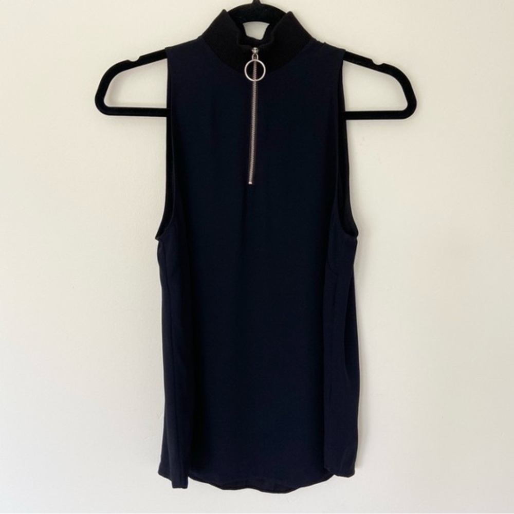 A.L.C Mock Neck Sleeveless Top in Black size 4